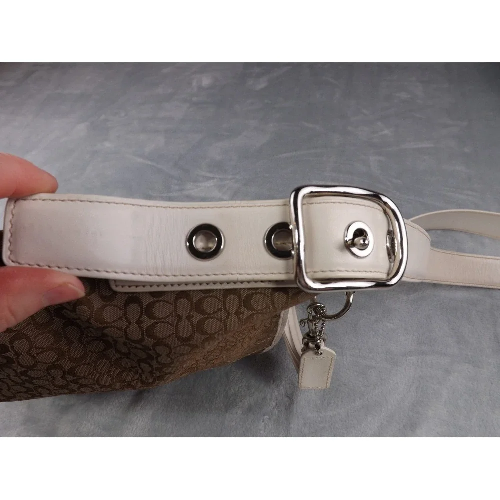 Coach Signature Leather Canvas Crossbody Bag Vintage Brown/Cream J0685-F10417 - Picture 7 of 16